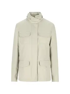 Жакет с накладными карманами с клапанами Loro Piana, зеленый