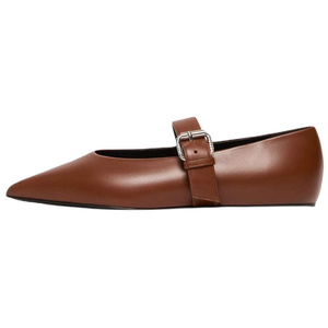 WEEKEND MaxMara Плоские туфли Mary Jane 1 см женские коричневые