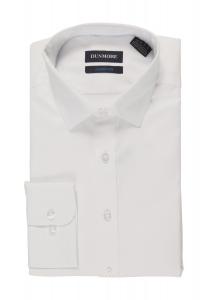 Рубашка деловая, воротник Кент, современный крой, добби, без глажки, мужская Dunmore, белый