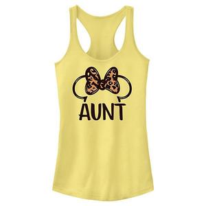 Топ-майка с вырезом лодочкой для женщин с ушками тети Минни Маус Disney