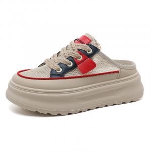 JINDUN Устойчивые к истиранию антибактериальные сандалии с закрытым носком, женские, бежево-красные