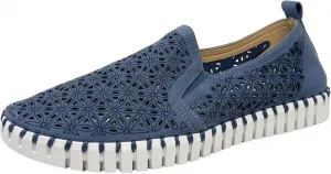 Мужские топсайдеры Ilse Jacobsen Tulip3471M | Без шнурков | Парусная обувь, синий серый