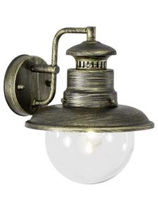 Brilliant Настенный уличный светильник Artu, подвесной, диаметр 21,5 см, черно-золотой