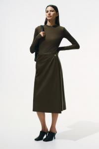 Юбка-Обертка с покрытием H&M, зеленый