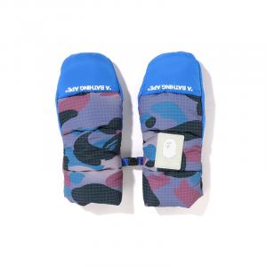 A BATHING APE Детские перчатки из полиэстера, Blue Purple PPX