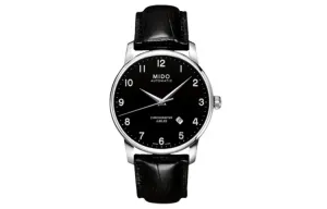MIDO Часы Baroncelli Automatic Mechanical Movement Men's Watch Watch 42mm Black Dial, Black
