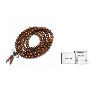 Эбеновый браслет унисекс Love Link, Padauk Beaded Bracelet+Box
