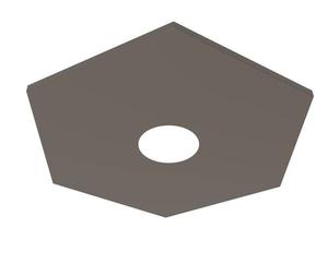 Потолочный светильник Lumicom River Hex 1X, 25x4x25 см цвет hochglanz hellgrau