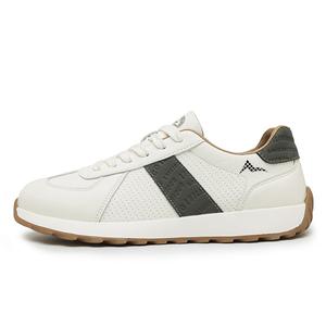 ATONGMU Скользостойкие амортизирующие противоскользящие утепленные низкие скейтерские кроссовки мужские бежево-зеленые, цвет Beige Green