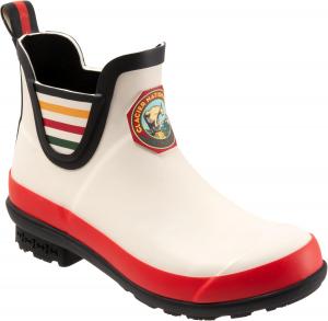 Женские резиновые ботинки Chelsea PENDLETON, противоскользящая подошва, амортизирующая стелька, резиновый верх, каблук 3,8 см, White (Glacier National Park)