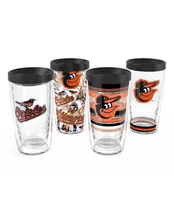 Набор из четырех классических стаканов Baltimore Orioles по 16 унций Tervis Tumbler, multi