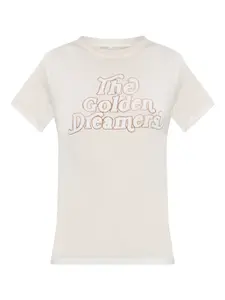 Футболка с принтом в виде звезд GOLDEN GOOSE, белый