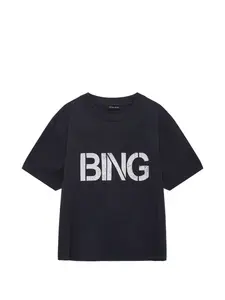 Футболка с принтом Anine Bing, черный