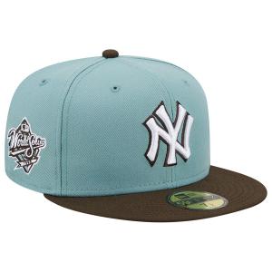Мужская шляпа New Era светло-синяя/коричневая New York Yankees 1999 World Series Beach Kiss 59FIFTY.