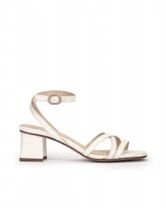 Женские босоножки на каблуке с верхом на ремешках Pedro Miralles, белый