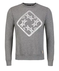 Толстовка с круглым вырезом из хлопкового флиса. Billionaire, серый