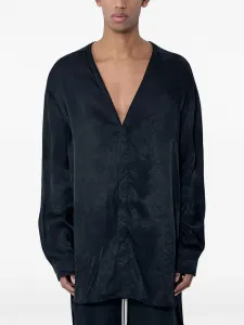 Рубашка с V-образным вырезом Rick Owens, черный