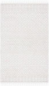 SAFAVIEH Casablanca Collection ковер, 69 x 122 см, Ivory, ручной работы с бахромой в стиле бохо, идеально подходит для помещений с высокой проходимостью: прихожая, гостиная, спальня (CSB276A)