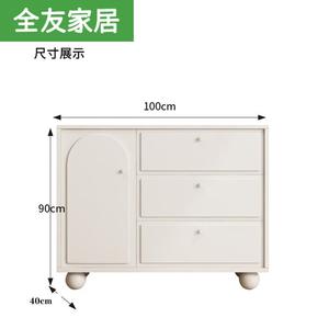 Quanu Комод 100х40х90 см для гостиной и спальни из массива дерева, 5 ящиков, в современном стиле, с одной дверцей, услуга бесплатной установки
