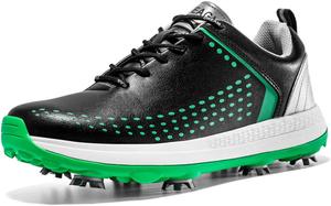 Мужские прогулочные кроссовки с шипами, легкие, водонепроницаемые, для гольфа, устойчивые к скольжению, удобные, модные кроссовки Omcam, черный