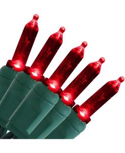 Электрическая гирлянда из 70 светодиодов с гладкими клеммами M6 для внутреннего и наружного использования, длина 23 фута (7 метров) Sunnydaze Decor, красный