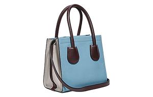 Сумка-шоппер из кожи Cashin, сумка через плечо, кросс-боди для женщин в синем и черном цвете COACH