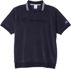 Мужская поло-рубашка Champion для гольфа с коротким рукавом, антибактериальная, влагоотводящая, с защитой от УФ-излучения и логотипом (C3-ZG305), темно-синий