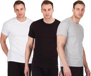 Набор из 3 мужских футболок Calvin Klein Cotton Classics с круглым вырезом, White/Black/Grey Heather