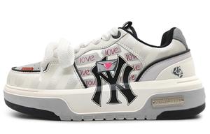 Массивные лайнеры низкие скейтбордские кроссовки унисекс бело-серые MLB