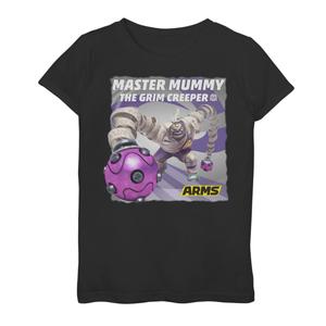 Футболка с графическим плакатом и плакатом для девочек 7–16 лет Arms Master Mummy The Grim Creeper Licensed Character