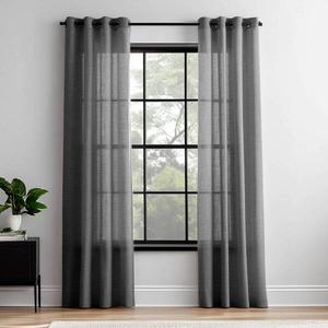 Штора HOOMstylen Halbtransparant mit Ösen, 1x270x140 см, темно-серый