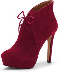 Женские замшевые ботильоны на платформе FOWT с завязками, элегантные с закрытым круглым носком, каблук 4 дюйма, удобные туфли с комбинацией материалов на высоком каблуке для вечеринок, зеленого цвета, размеры США 4-16 M