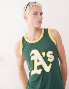 47 Brand Oakland Athletics принтованная логотип майка зеленого цвета