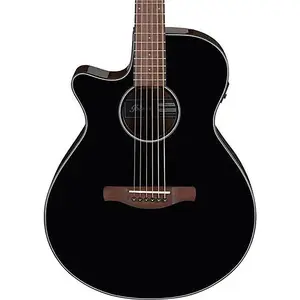 Акустико-электрогитара Ibanez AEG50L для левши, гриф из ореха, черный высокий глянец