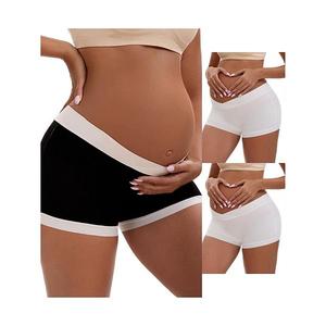 3 пачки женских низких трусиков-шорт для беременных под живот Inspire Chic, White Black