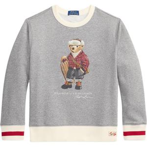 Детский свитшот Polo Ralph Lauren, серый/белый/красный