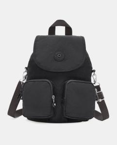 Kipling Firefly up черный нейлоновый женский рюкзак, трансформируемый в сумку через плечо Kipling, черный