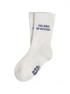 Хлопковые трикотажные носки с интарсией Brunello Cucinelli Kids, бежевый