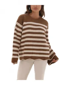 Коричневый свитер женский Semicouture, коричневый