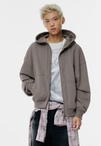 Толстовка PULL&BEAR Zip-up sweatshirt, Dark Grey