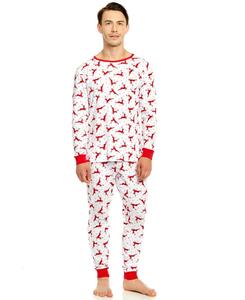 Мужская хлопковая пижама-комбинезон из двух частей для больших размеров Leveret, Reindeer