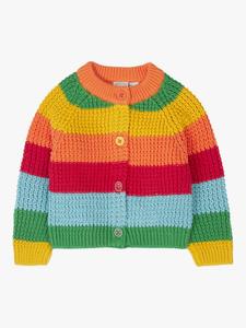 Детский уютный кардиган из хлопка Frugi, Bright Rainbow Stri