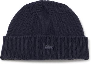 Женская шерстяная шапка-бини Lacoste с 3D-резинкой, Navy Blue
