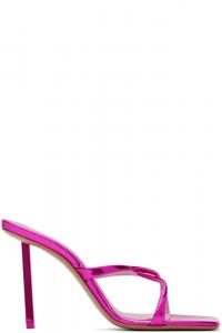 Розовые босоножки Adriana на каблуке 95 Amina Muaddi