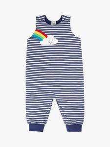 Детские хлопковые комбинезоны Wilde в полоску Frugi, Navy Stripe/Rainbow