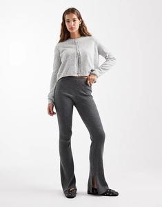 Расклешенные леггинсы Mango Teen серого цвета