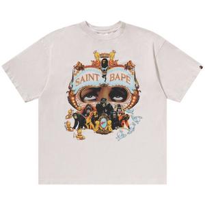 Футболка BAPE x SAINT Mxxxxxx Generation Tee, White