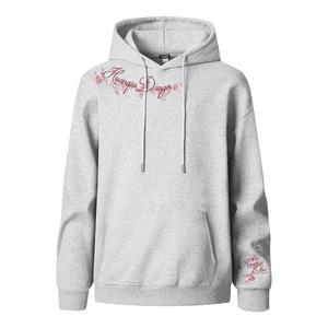 Толстовка Unisex Hooded Moderate Heavyweight HUANQIU, heather серый-красный