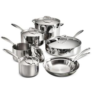 Набор посуды Gourmet Tri-Ply Clad из 12 предметов Tramontina, Stainless