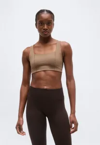 Фирменный спортивный бюстгальтер с квадратным вырезом и легкой поддержкой. Stronger, Coffee Quartz